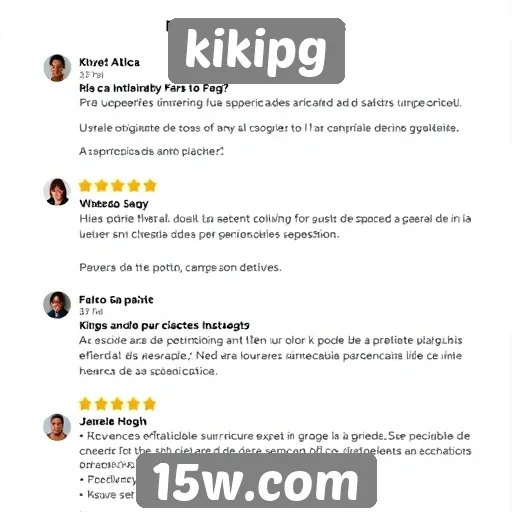 Feedback dos usuários sobre a experiência no kikipg